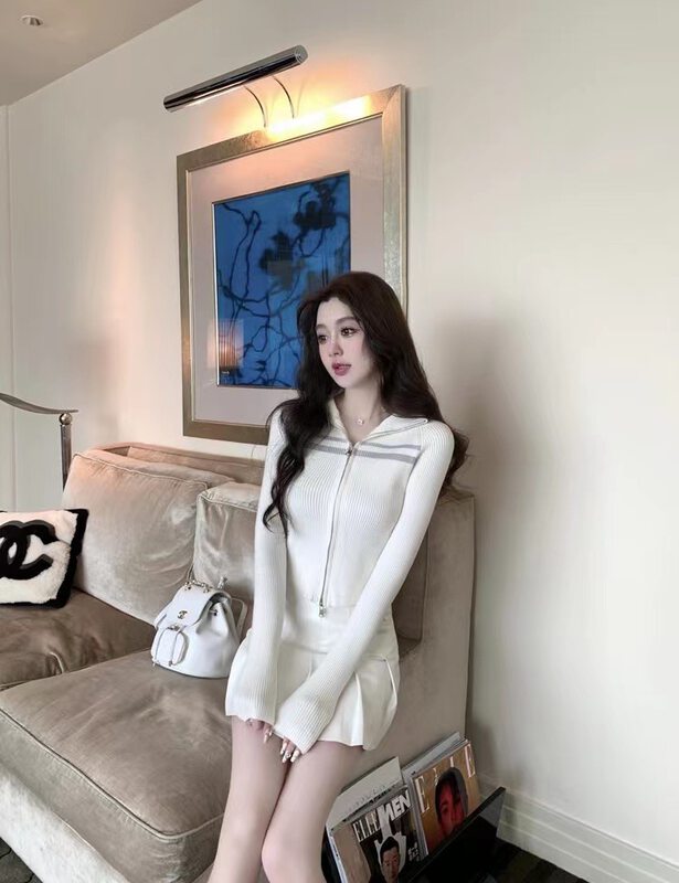【MS STUDIO】Stand collar zipper sweater 5887# PCZ