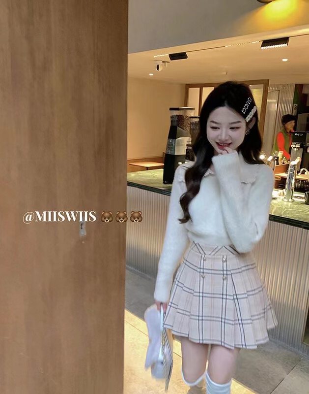 【MS STUDIO】Doll collar soft waxy warm sweater 066175# PCZ