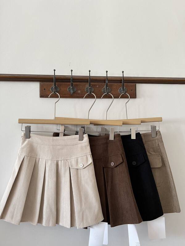 【MISS KOREA】Fashion high waist slim pleated skirt 5362# HBX
