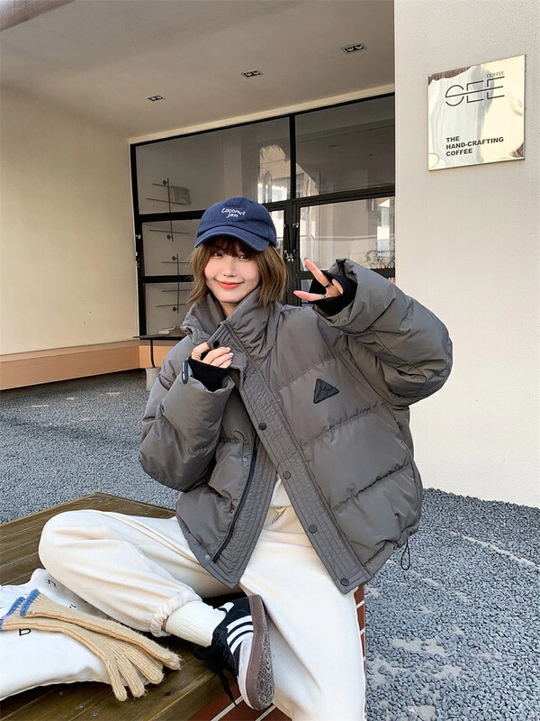 [Y.JIA] Korean version of the chest logo casual design down jacket down jacket 33038