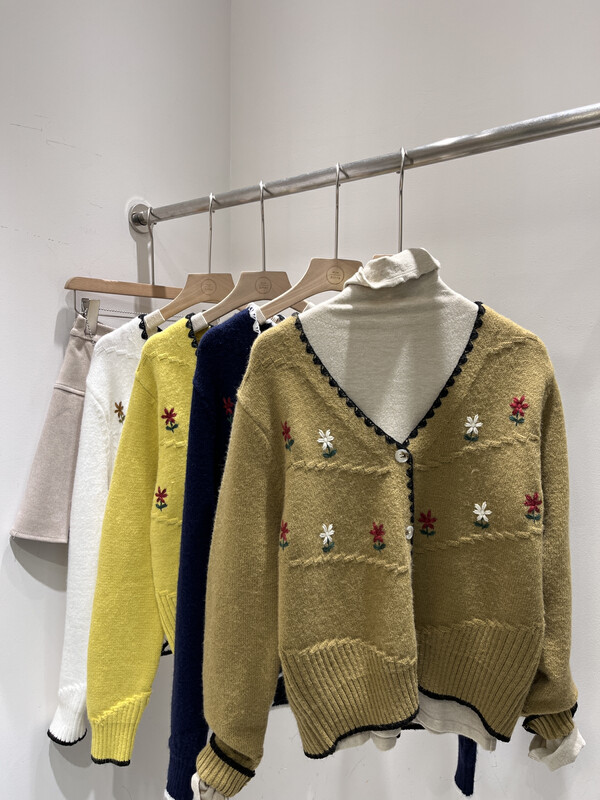 【MISS KOREA】loose all-match single-breasted knitted cardigan 9096-1# HBX
