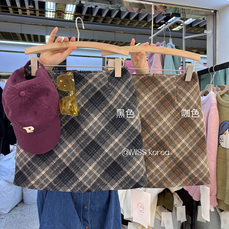 【MISS KOREA】Korean slimming plaid skirt 5318# HBX
