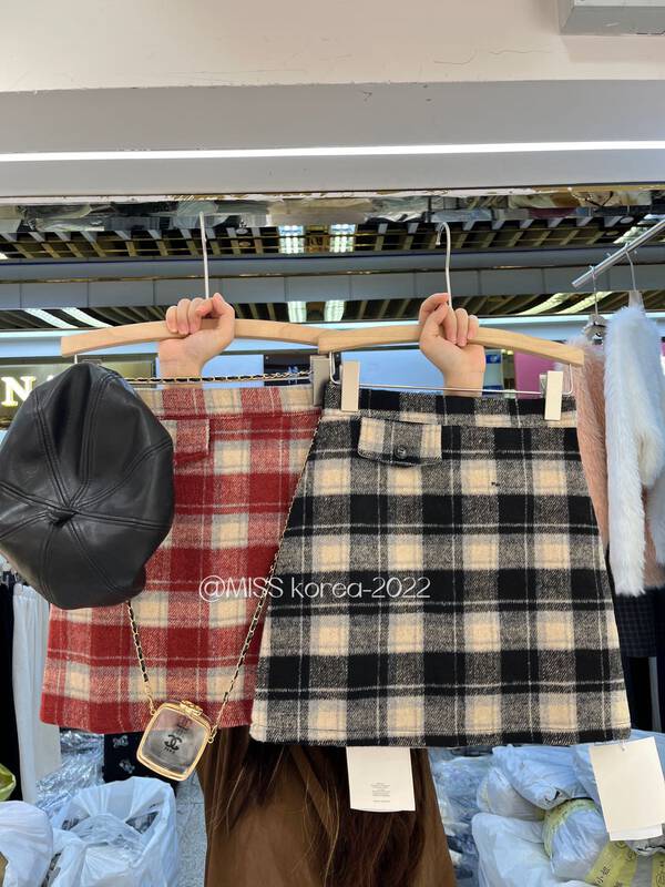 【MISS KOREA】All-match plaid temperament skirt 5396# HBX