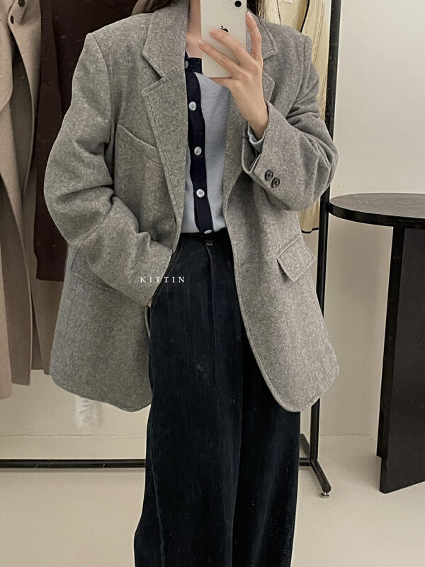 【KITTIN】Korean herringbone suit 2200