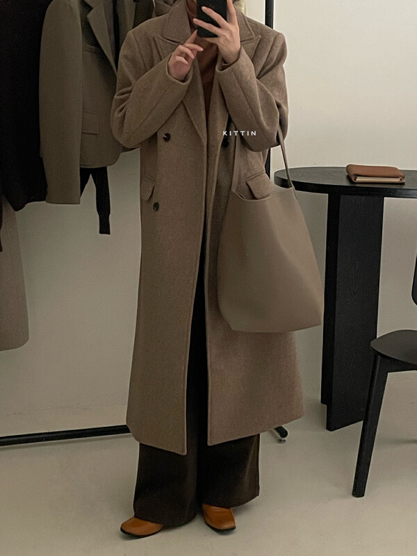 【KITTIN】Korean version long woolen suit coat 2168