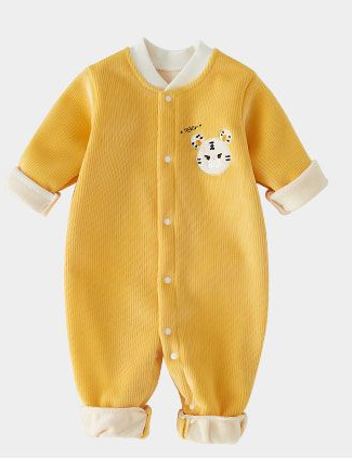 Baby fleece jumpsuit autumn and winter models thickened warm one-piece long-sleeved romper male and female baby double-sided fleece climbing clothing