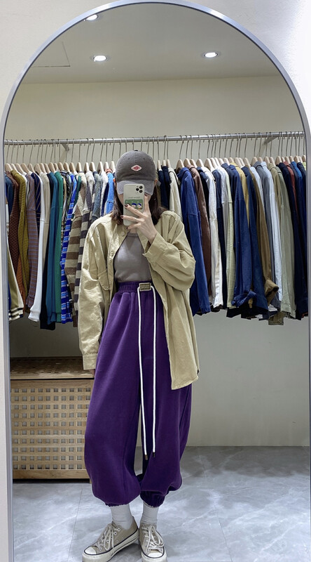 【DA.7】Tie-up elastic waist sports casual pants 6171# LSL