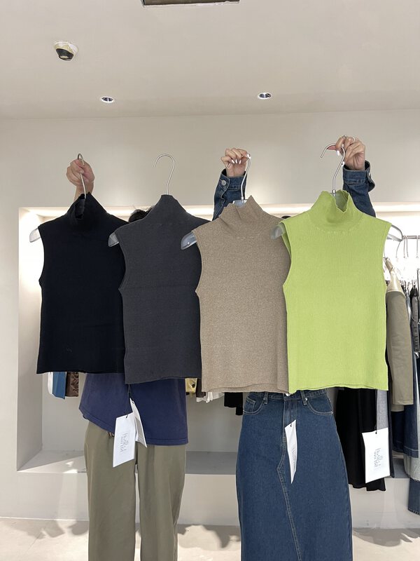 【IN.CHOOSE U】Half-neck sleeveless vest/sling YS1-66312# CQW
