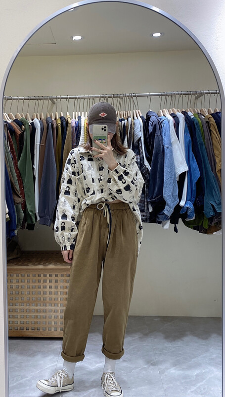 【DA.7】Korean hair-grabbing small version overalls casual pants YS1-6176# LSL