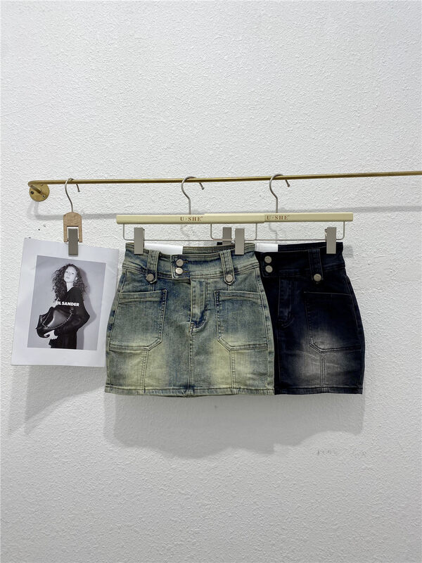 【U.SHE】Slim and simple all-match skirt U39305# JJ