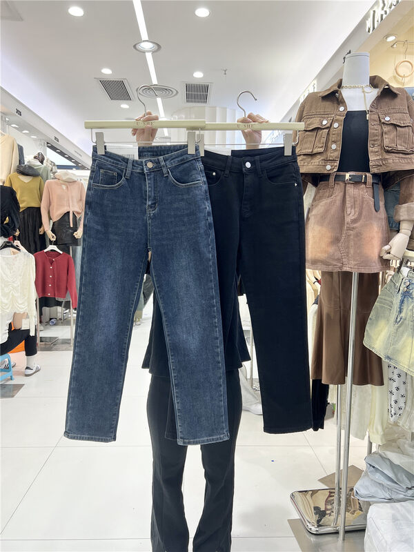 【U.SHE】High waist slim fit jeans YS1-25018# JJ