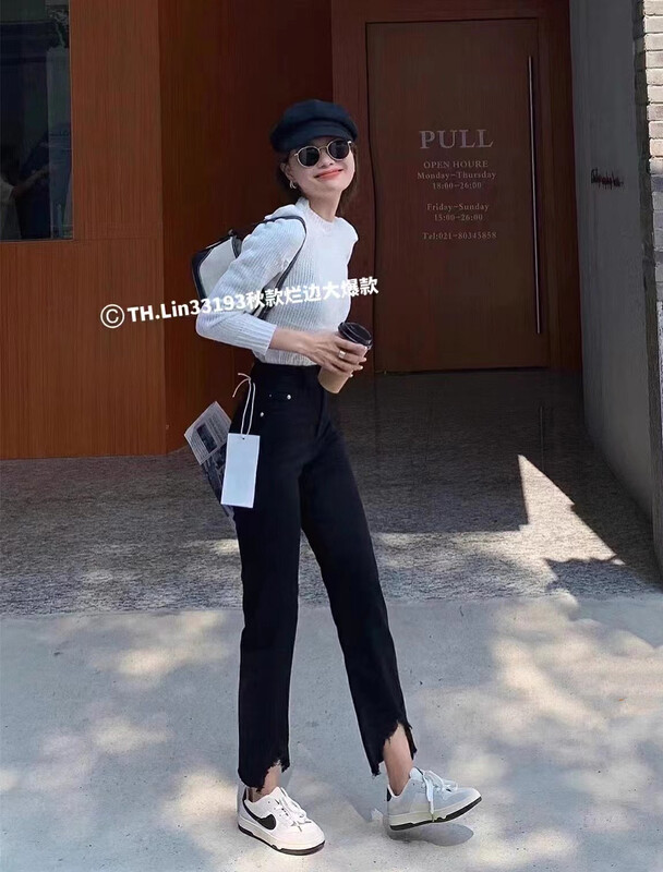 Original price 86.85! [T.H] Autumn and winter style Korean style straight-leg jeans 3319300# LSW