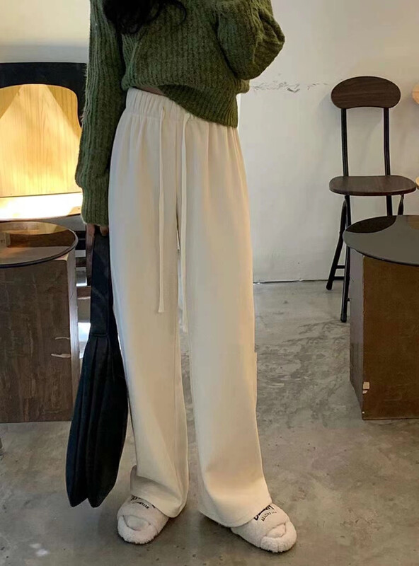 【DA.7】Korean style fleece wide-leg casual pants 6201-# LSL