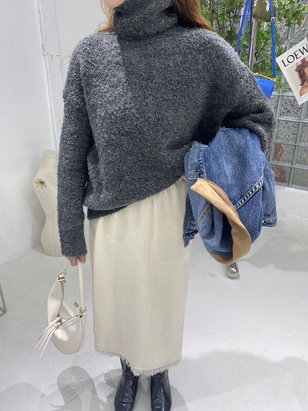 Original price 123.95! [ONIVINTAGE Ouni] turtleneck all-match sweater OYW226N6660