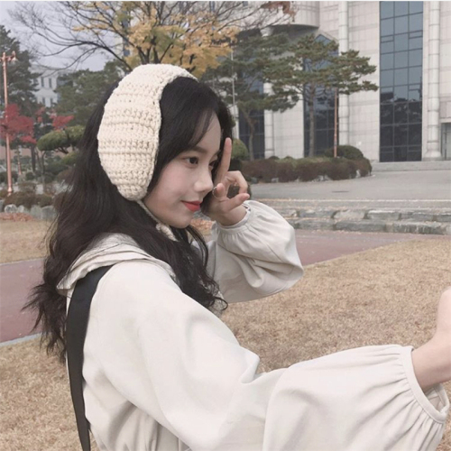 Girly style cute small things knitting wool Mori women's earmuffs earmuffs warm earmuffs Korean sweet