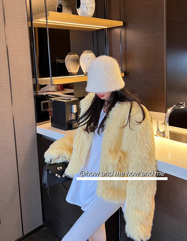 Original price 178.99! 【HOW AND ME Cheng Xi】Small femininity fur coat short coat 5217
