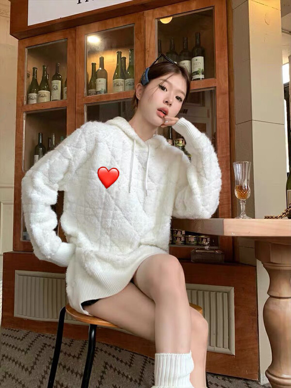 【X·H STUDIO】Fleece and thick hooded three-dimensional towel fleece sweater 317# OZQ