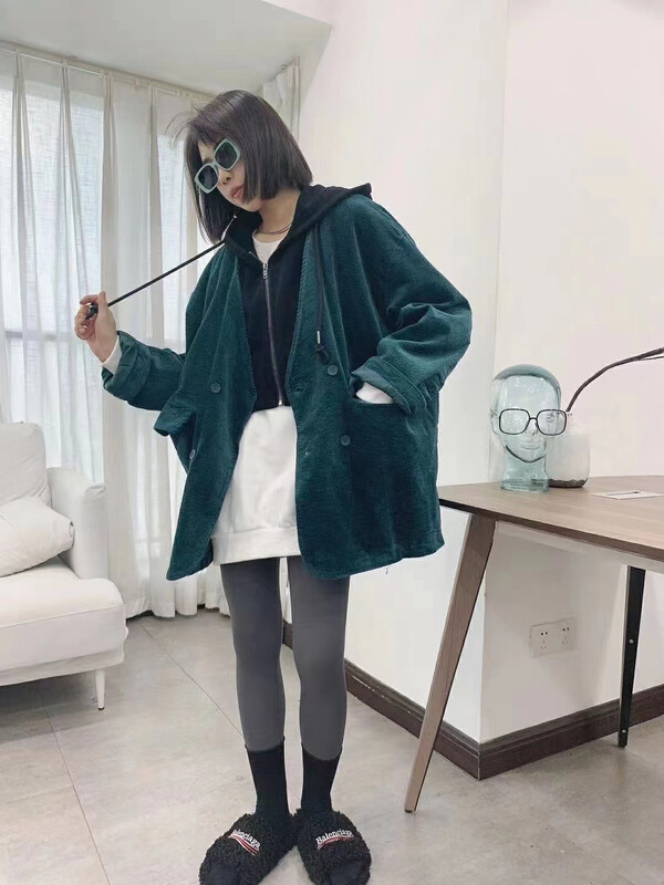 [DA.7] Fake two-piece pullover all-match short jacket 3373-# LSL