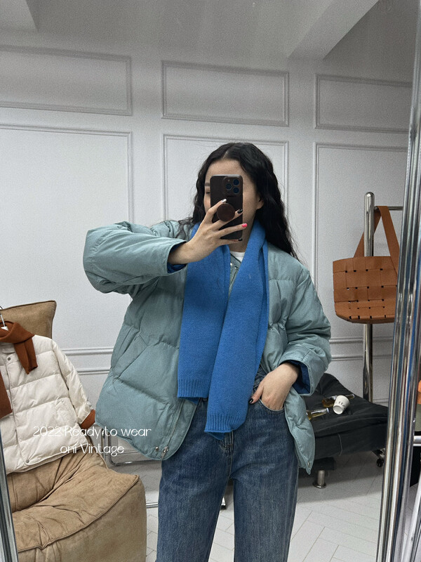 【ONIVINTAGE】Simple down jacket (with scarf) OYW226N6770