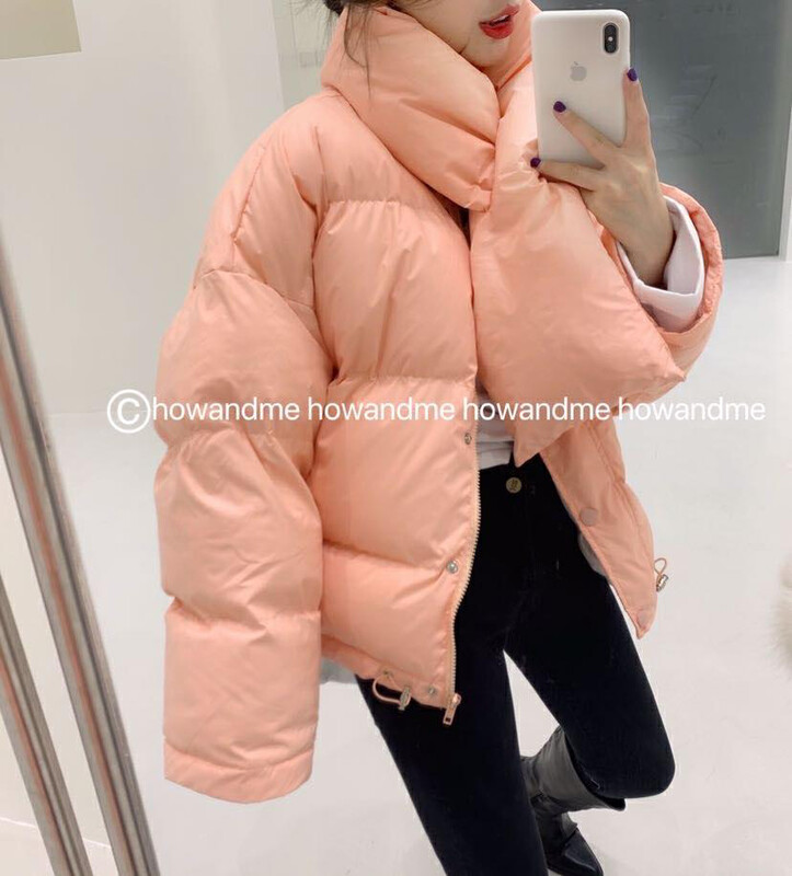 Original price 198.99! 【HOW AND ME Cheng Xi】Korean style commuter all-match short padded jacket (with scarf) padded jacket (with scarf) 8609-