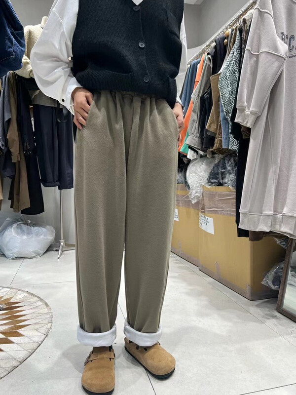 [DA.7] Solid color Korean version of all-match casual pants 6203-# LSL