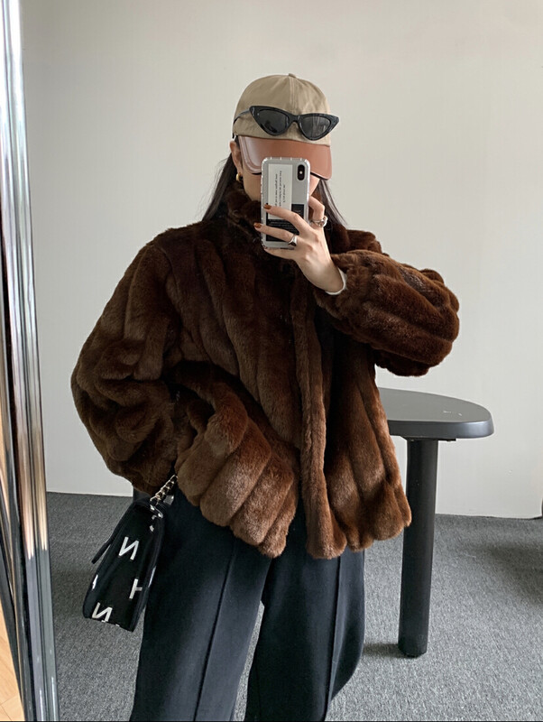 【ONIVINTAGE】Western imitation fur high collar coat fur VH218G3705