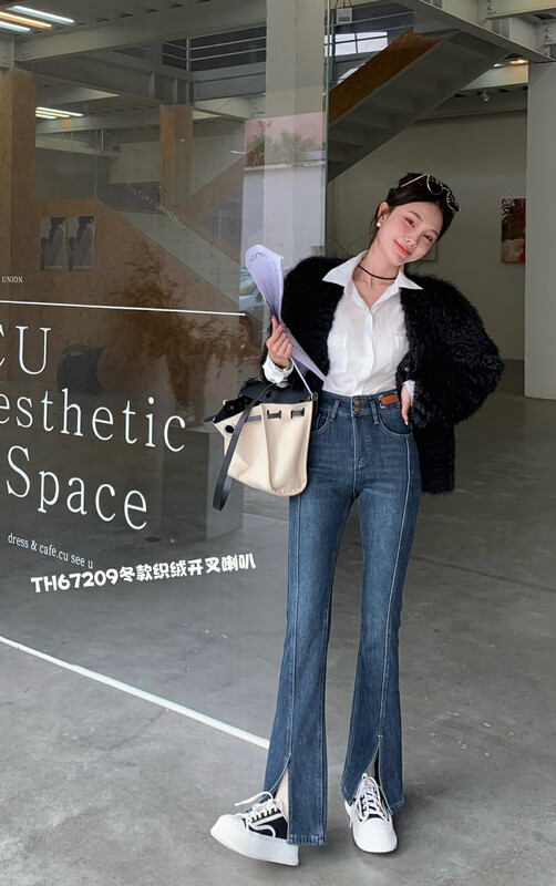 【T.H】Pure color fashion western style jeans 67209# LSW