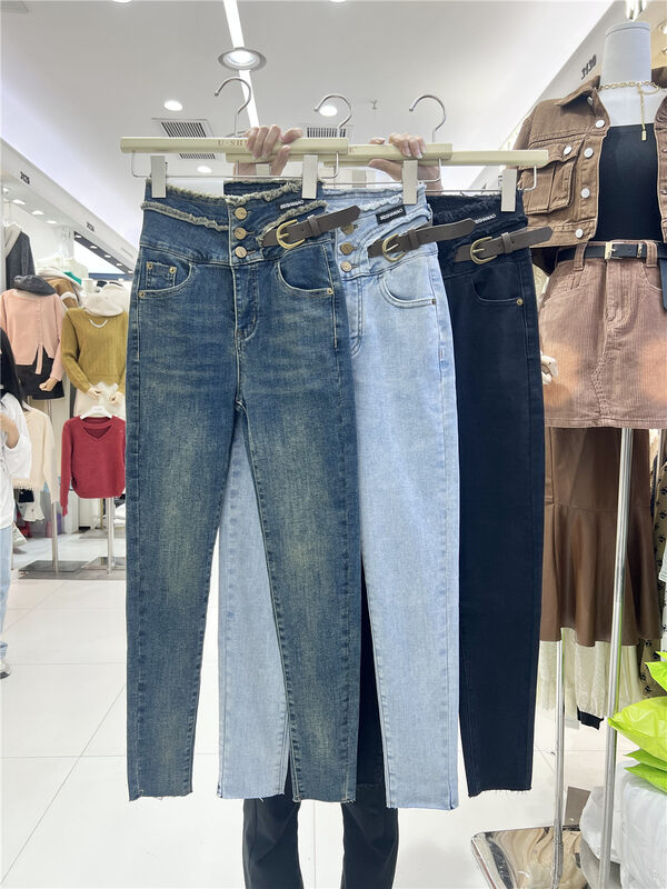 【U.SHE】High-waisted skinny jeans YS1-88653# JJ