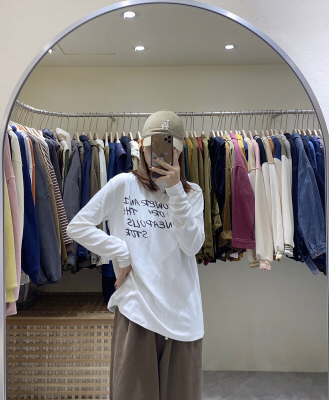 [DA.7] Personalized simple letter bottoming long-sleeved T-shirt 3337# LSL