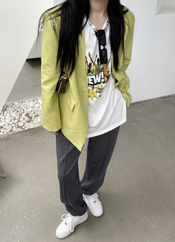 Original price 198.99! [ONIVINTAGE Ouni] design sense zipper sleeve jacket suit VH216X3119