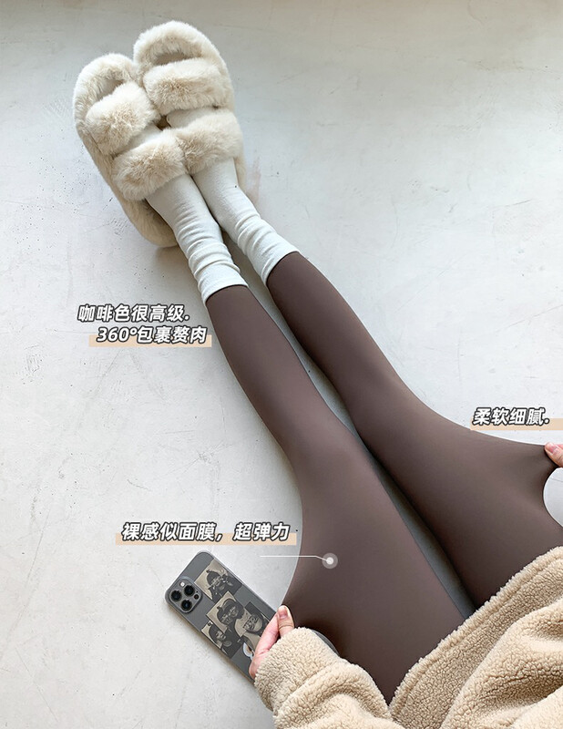 [YAYA] Explosive style simple and versatile clean version thin velvet shark leggings (with random box) 5160-2# WR