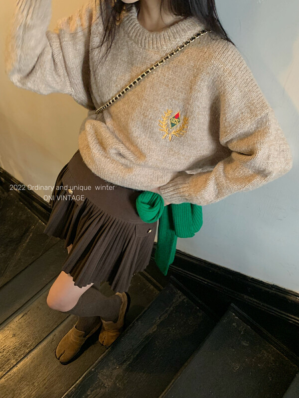 【ONIVINTAGE】High quality embroidered sweater sweater OYW226N6664