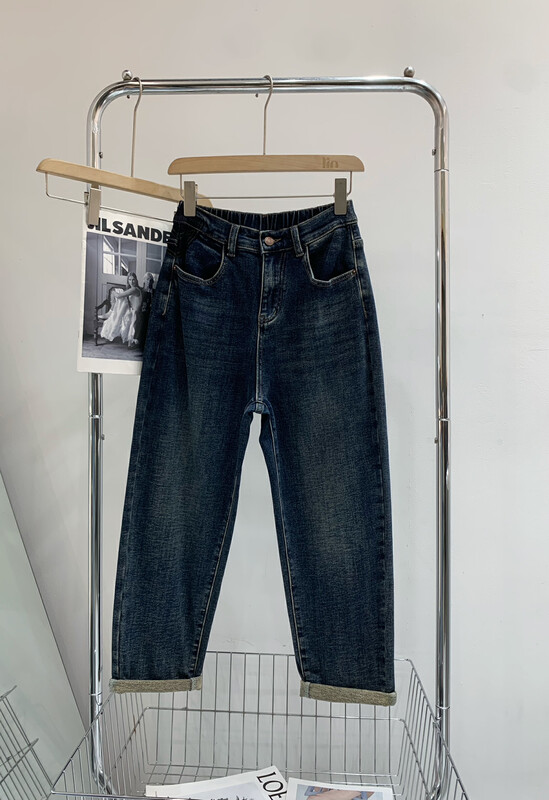 【T.H】Korean style loose casual stretch jeans 33262-0# LSW