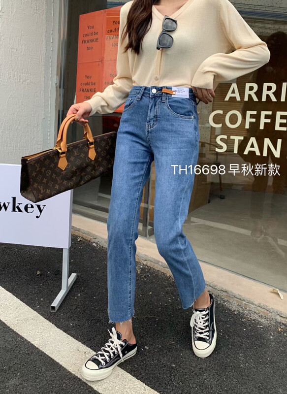 Original price 91.99! 【T.H】Korean style western fashion all-match jeans 16698-0# LSW