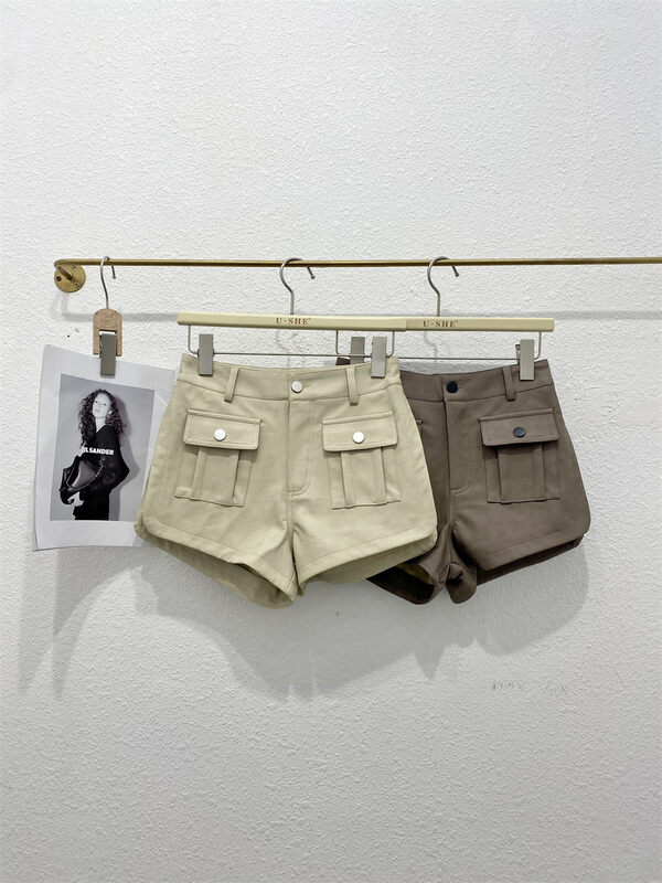 【U.SHE】High waist and thin all-match casual shorts u53252# JJ