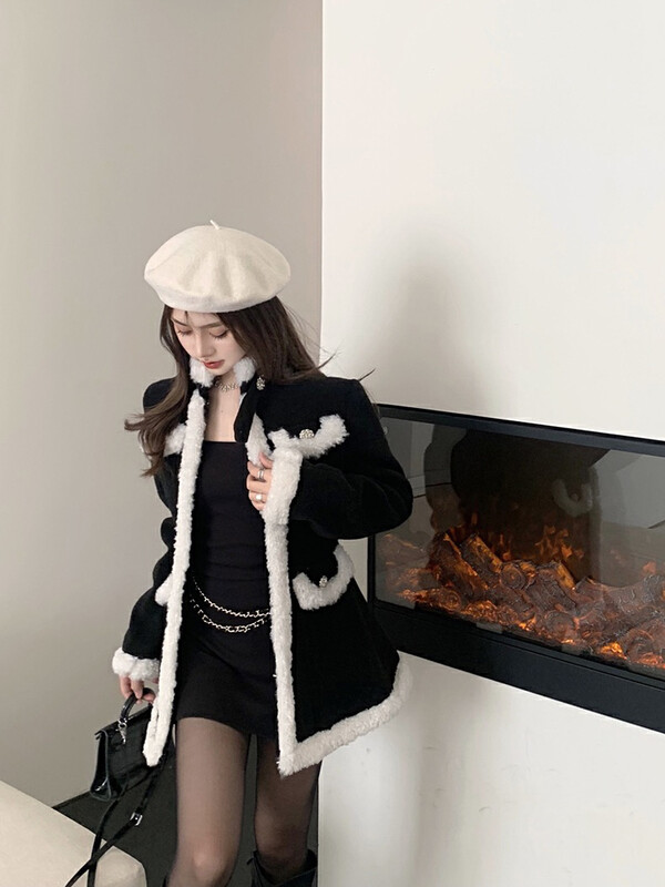 【X·H STUDIO】Icelandic elk high-end fluffy waist coat 6404# OZQ