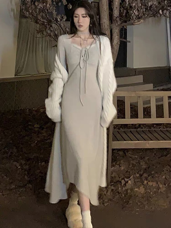 [Huaxi] Slim mid-length simple dress 9920# PCZ