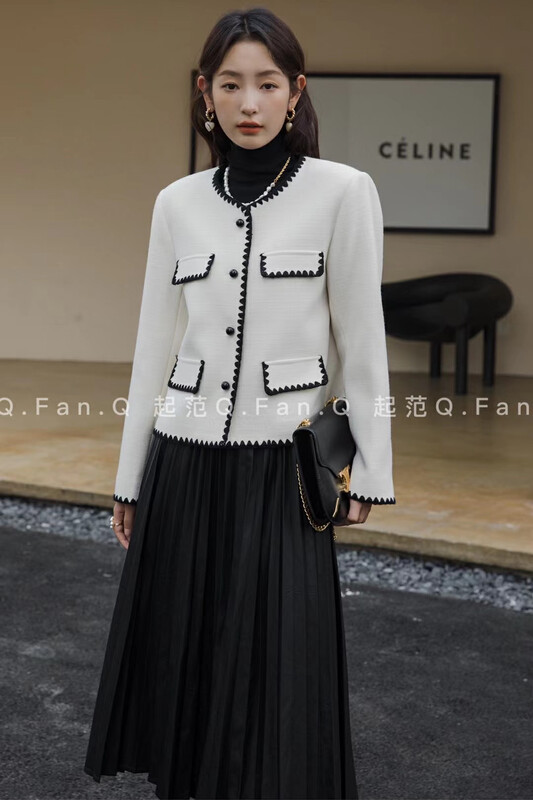 【Qi Fan】Korean fashion style short jacket 80387# JHY