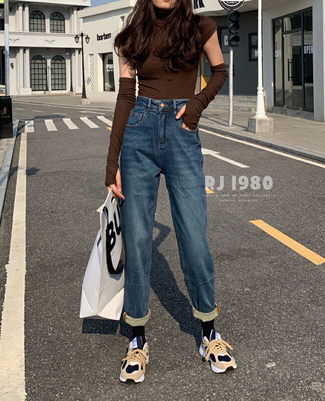 【1980】Winter New Hot Sale Comfortable Fleece Loose Harem Jeans 2W65505