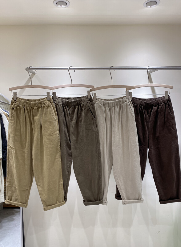 [DA.7] Japanese all-match elastic waist casual pants 6207-# LSL