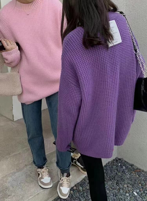 【DA.7】Korean version solid color all-match warm sweater 3503-# LSL