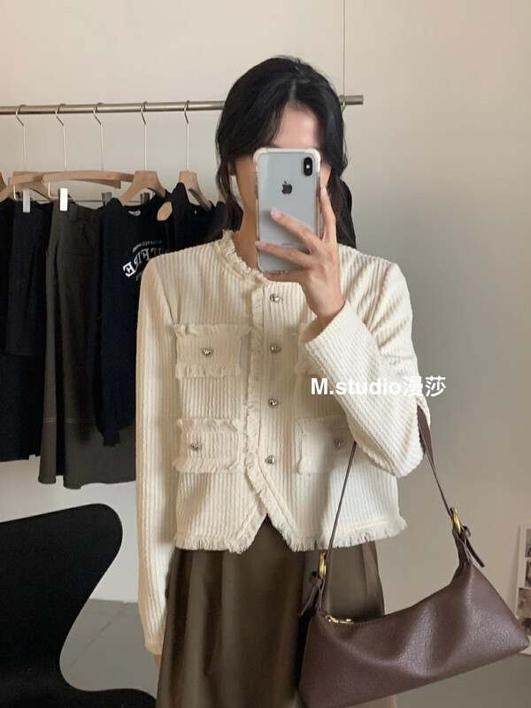New for winter! [MSTUDIO Mansha] Xuxu Xiaoxiang buttoned solid color shirt c1135# HBX