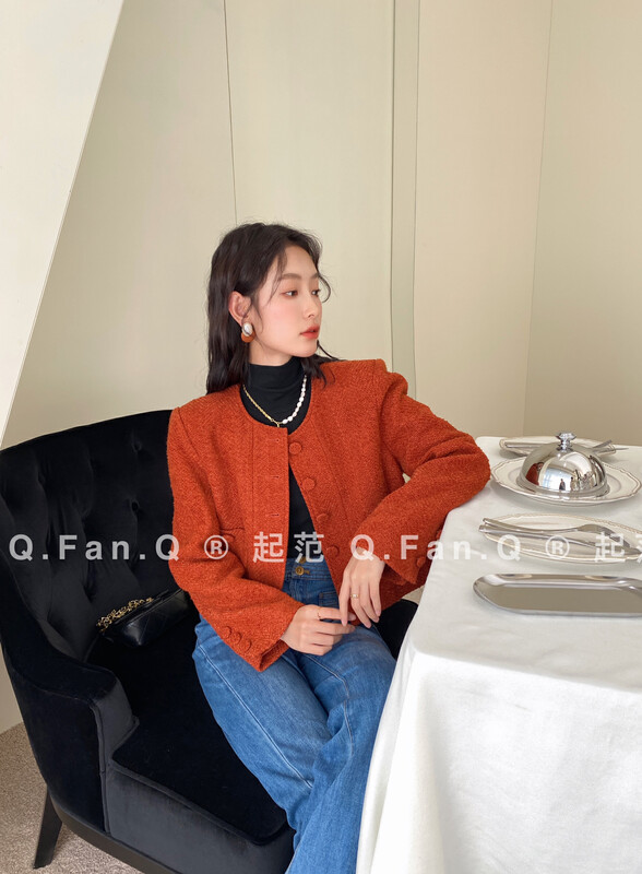【Qi Fan】Xiaoxiang style fashion temperament short coat 80536# JHY