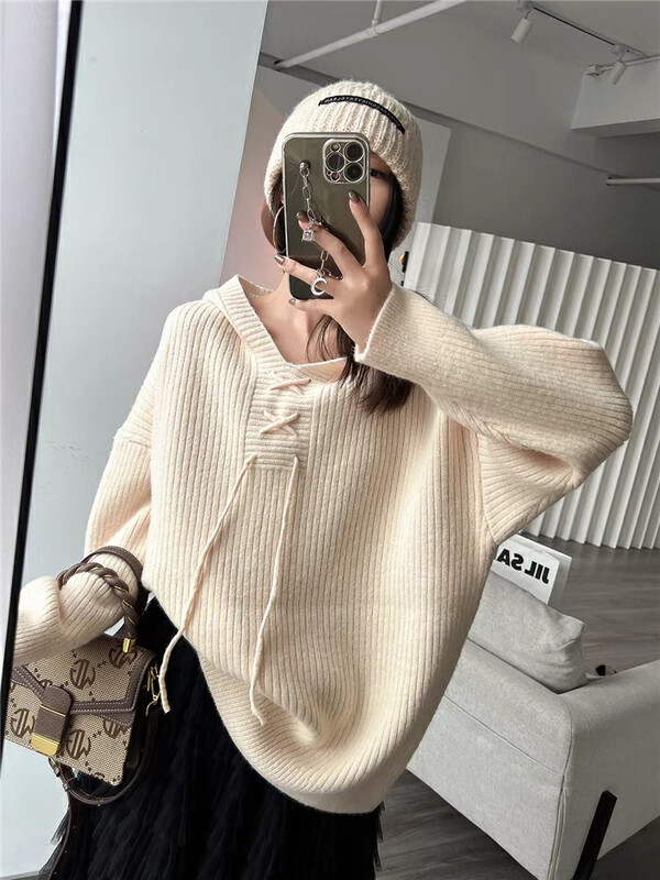 [Huaxi] Hooded Lazy Korean Style Warm Sweater 1019# PCZ