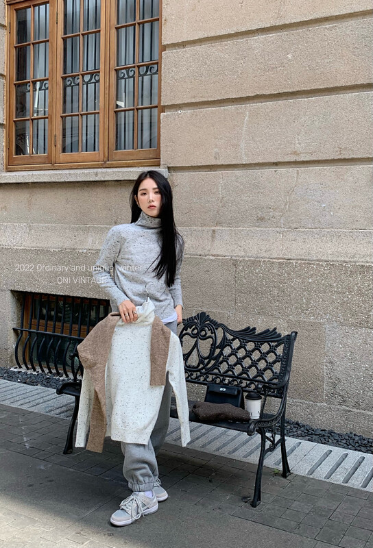 [ONIVINTAGE Ouni] high collar alpaca wool bottoming sweater OYW226N6735