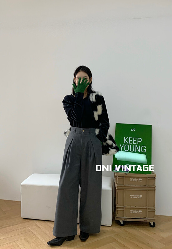 Original price 122.95! [ONIVINTAGE Ouni] simple loose straight casual pants OZ218P3983