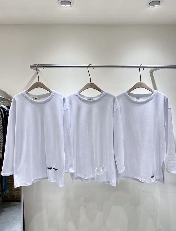 【DA.7】Letter print all-match long-sleeved T-shirt 3507-# LSL