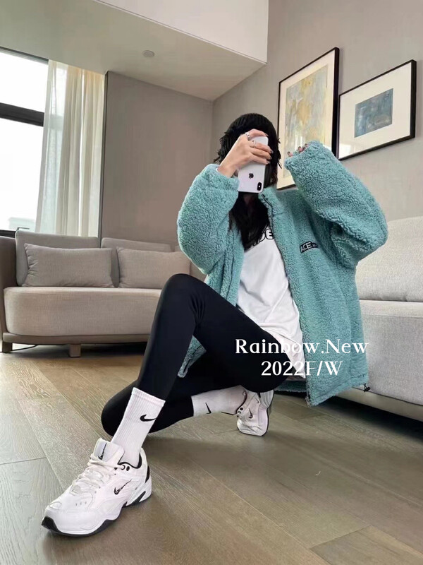 【RAINBOW】Thickened lamb velvet shark pants women's outerwear leggings cotton pants plus velvet tight barbie pants 522-