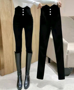 High waist leggings women's trousers spring and autumn winter outer wear large size slim tight all-match pencil elastic magic pants