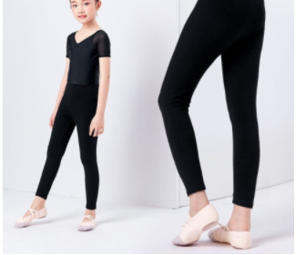 Children's Dance Pants Summer Elastic Leggings Girls Ballet Practice Pants Clothes Girls Black Cotton Leggings